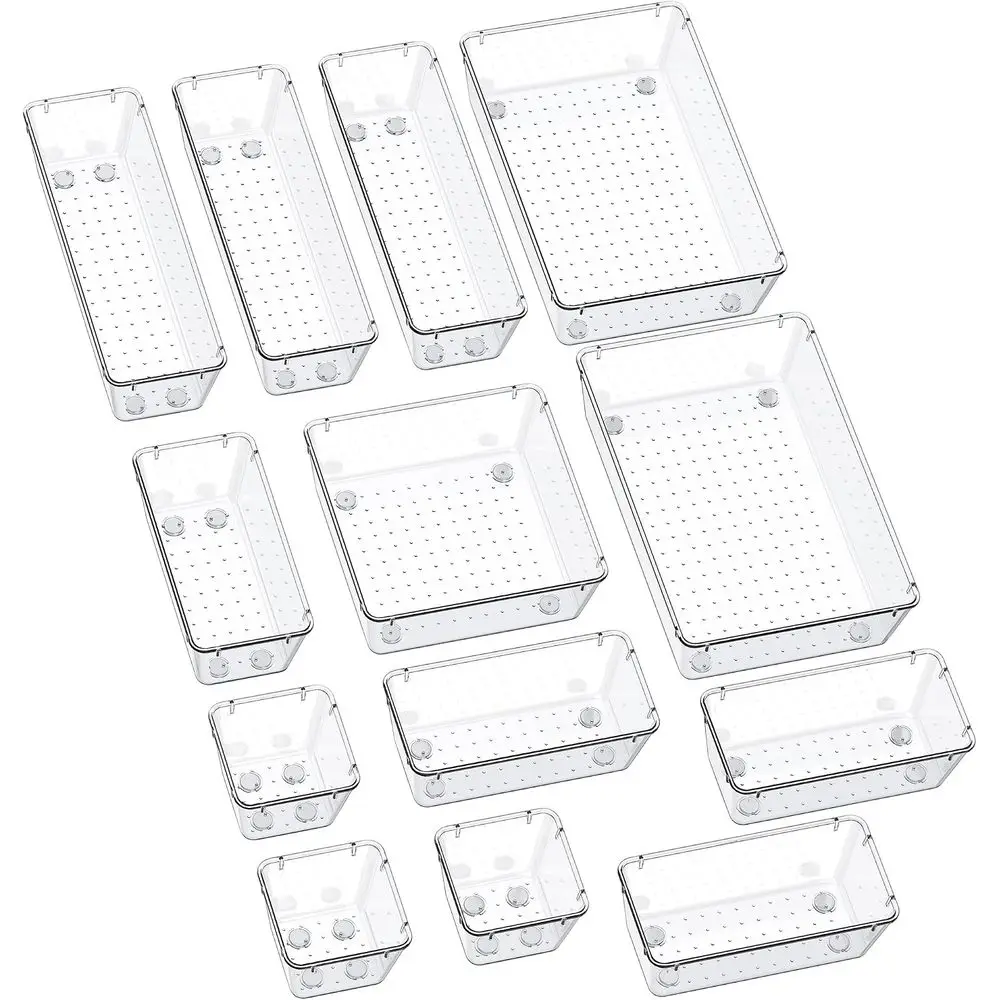 13-Piece Organizers with Non-Slip Silicone Pads, 5-Size Desk Bathroom Storage Trays for Makeup, Utensils in Bedroom, Office, and
13-Piece Organizers with Non-Slip Silicone Pads, 5-Size Desk Bathroom Storage Trays for Makeup, Utensils in Bedroom, Office, and