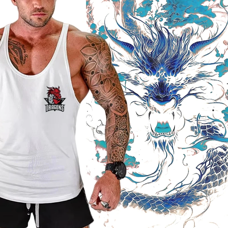 Мужской жилет-стрингер с принтом дракона — новый модный хлопковый жилет без рукавов для спортзала, фитнеса и бодибилдинга
Мужской жилет-стрингер с принтом дракона — новый модный хлопковый жилет без рукавов для спортзала, фитнеса и бодибилдинга