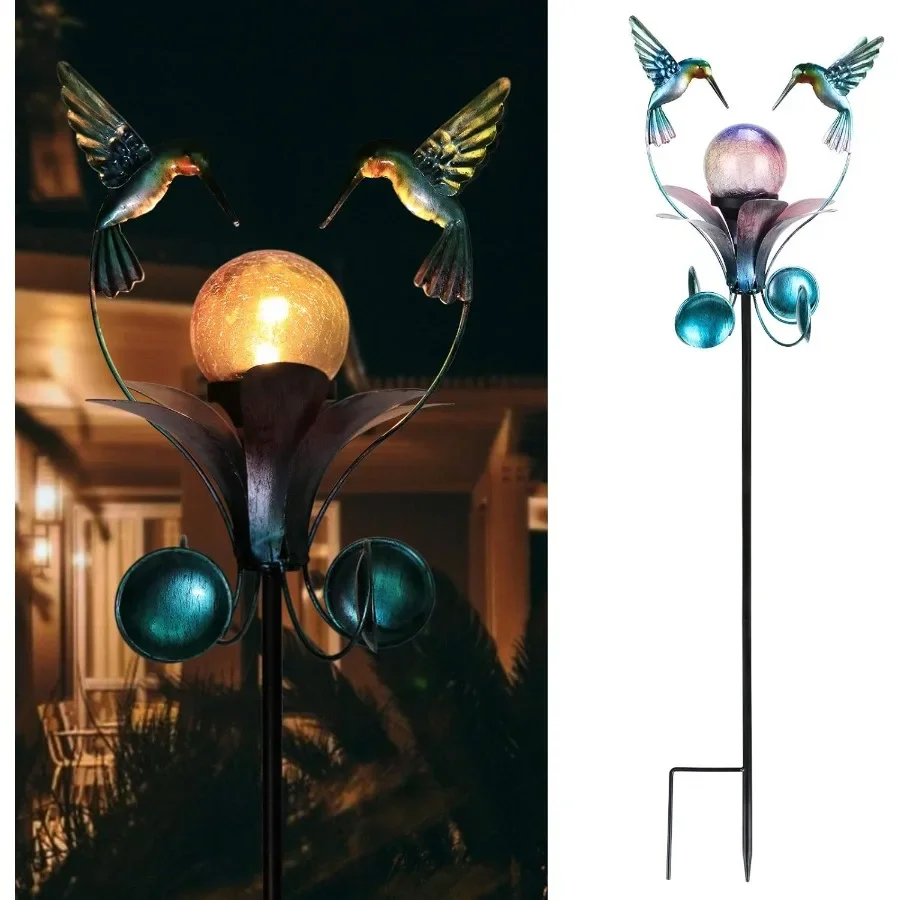Solar Lights Outdoor Metal Garden Stake Waterproof Crackle Glass Globe Garden Decor Hummingbird for Pathway Lawn Patio Yard
Solar Lights Outdoor Metal Garden Stake Waterproof Crackle Glass Globe Garden Decor Hummingbird for Pathway Lawn Patio Yard