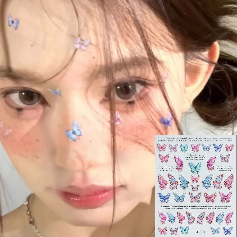 5D Cartoon Butterfly Temporary Tattoos Geometric Line Glitter Face Body Art Stickers Fairy Streamer Decal Design Manicure Tools
5D Cartoon Butterfly Temporary Tattoos Geometric Line Glitter Face Body Art Stickers Fairy Streamer Decal Design Manicure Tools