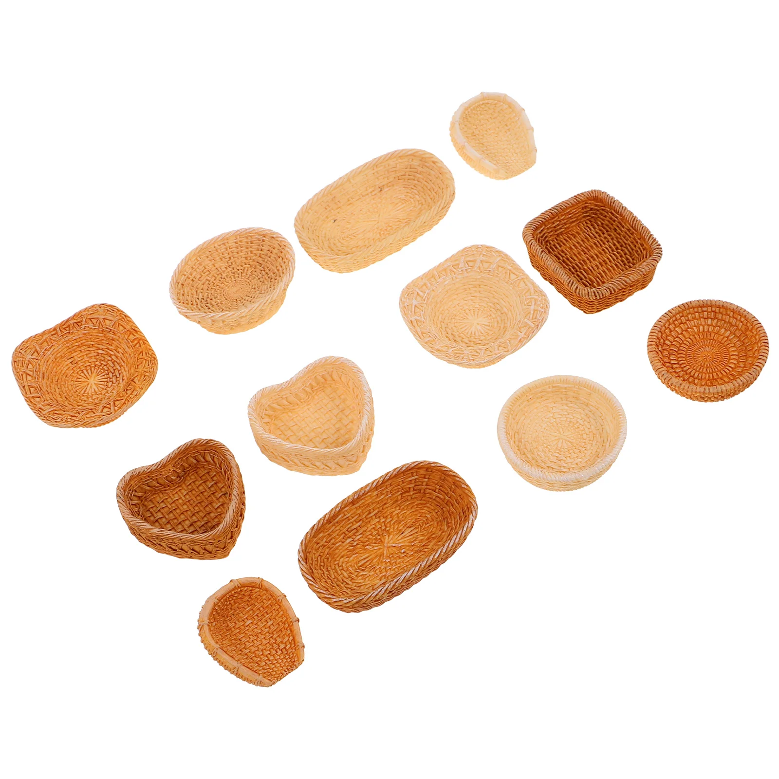 12 Pcs Rattan Basket Ornaments Dollhouse Miniature Fruit Baskets Candy Serving Tray Vegetable Food Picnic Storage 
12 Pcs Rattan Basket Ornaments Dollhouse Miniature Fruit Baskets Candy Serving Tray Vegetable Food Picnic Storage
