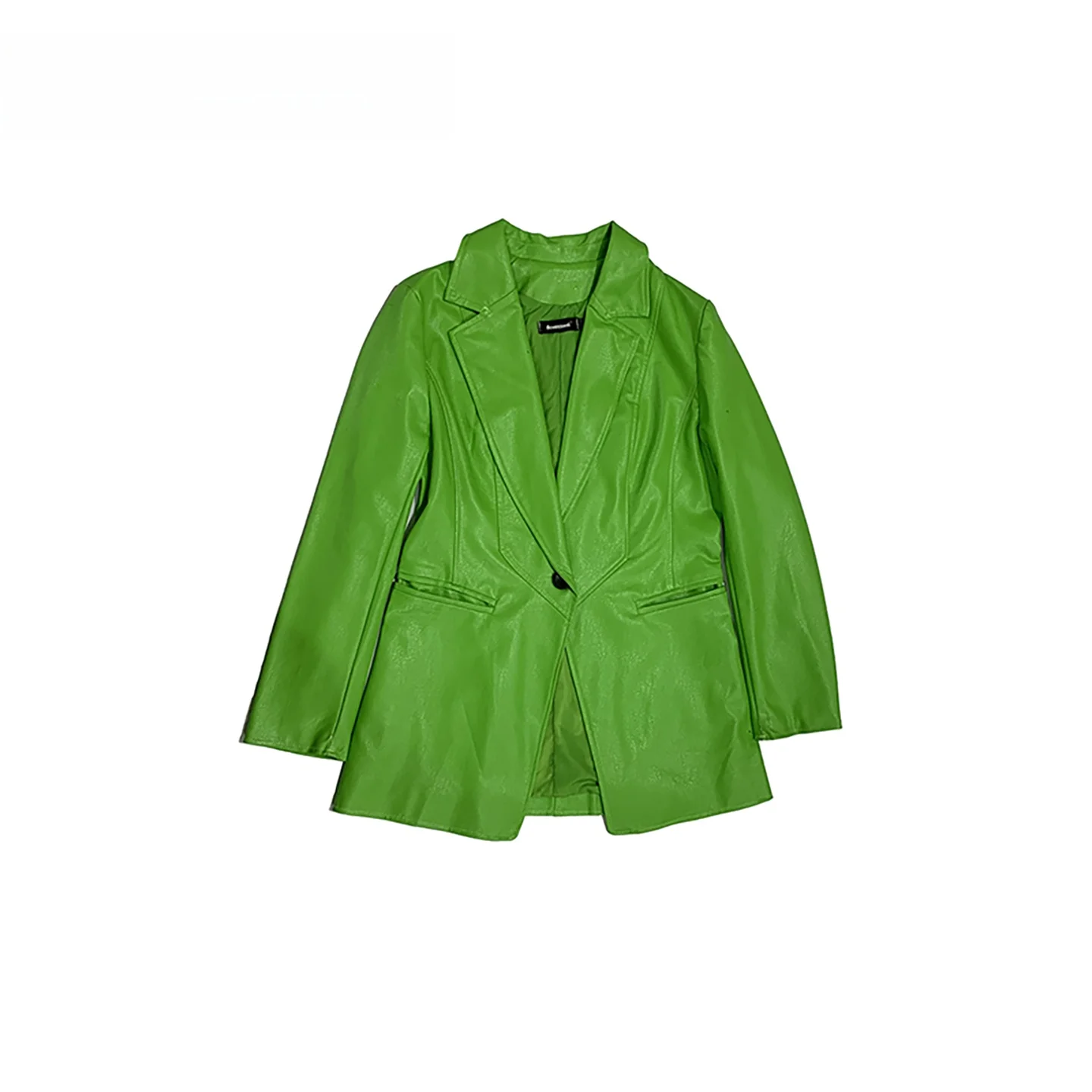 Cool Green Short Leather Jacket Women's Fashion High Waist One Button Design Anti-Wrinkle Waterproof PU Leather Coat
Cool Green Short Leather Jacket Women's Fashion High Waist One Button Design Anti-Wrinkle Waterproof PU Leather Coat