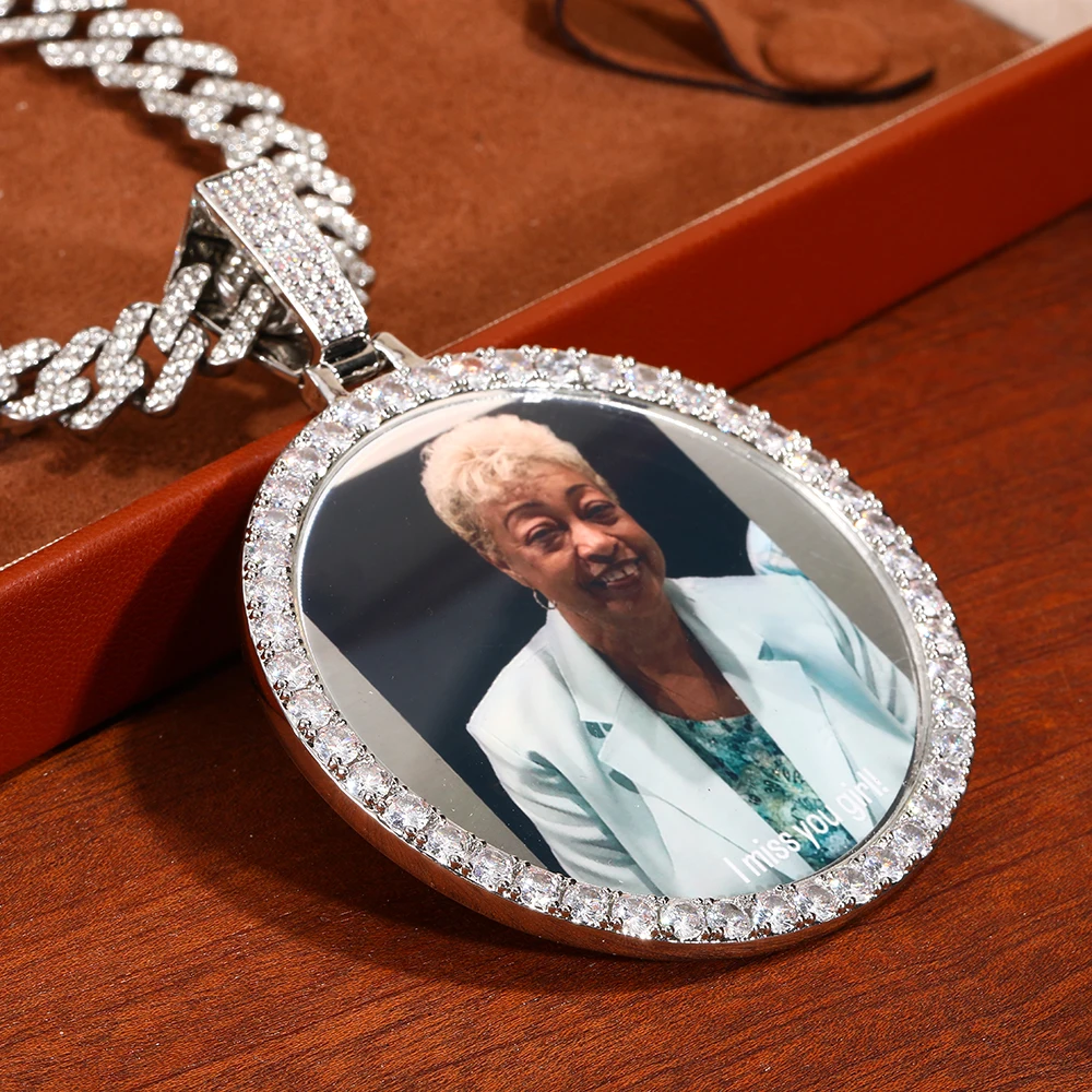 Custom Photo Pendant Paved 5A+ Cubic Zirconia Family Memorial Laser Engraving Letter Logo Luxury Gift Anniversary For Men Women
Custom Photo Pendant Paved 5A+ Cubic Zirconia Family Memorial Laser Engraving Letter Logo Luxury Gift Anniversary For Men Women
