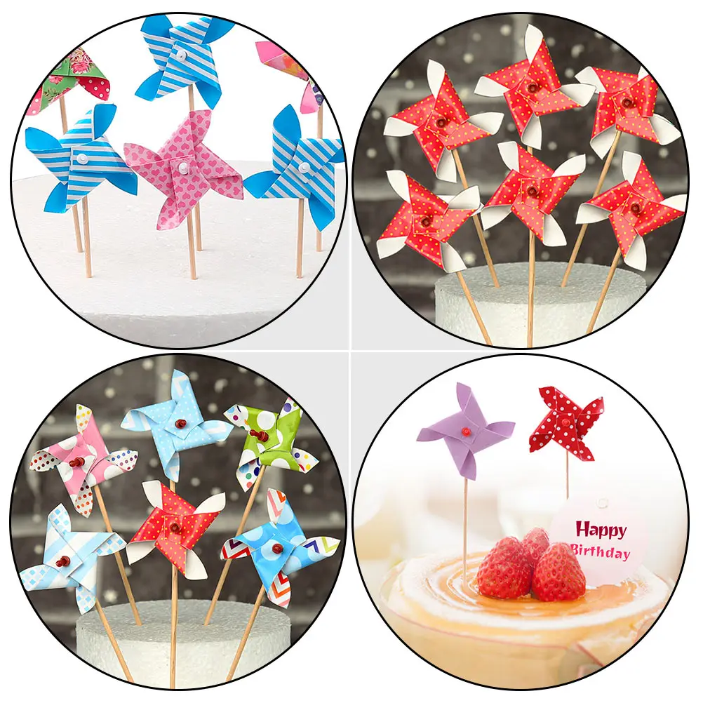 36 Pcs Windmill Cake Inserting Card Decoration Topper Decorations Birthday Happy Child
36 Pcs Windmill Cake Inserting Card Decoration Topper Decorations Birthday Happy Child