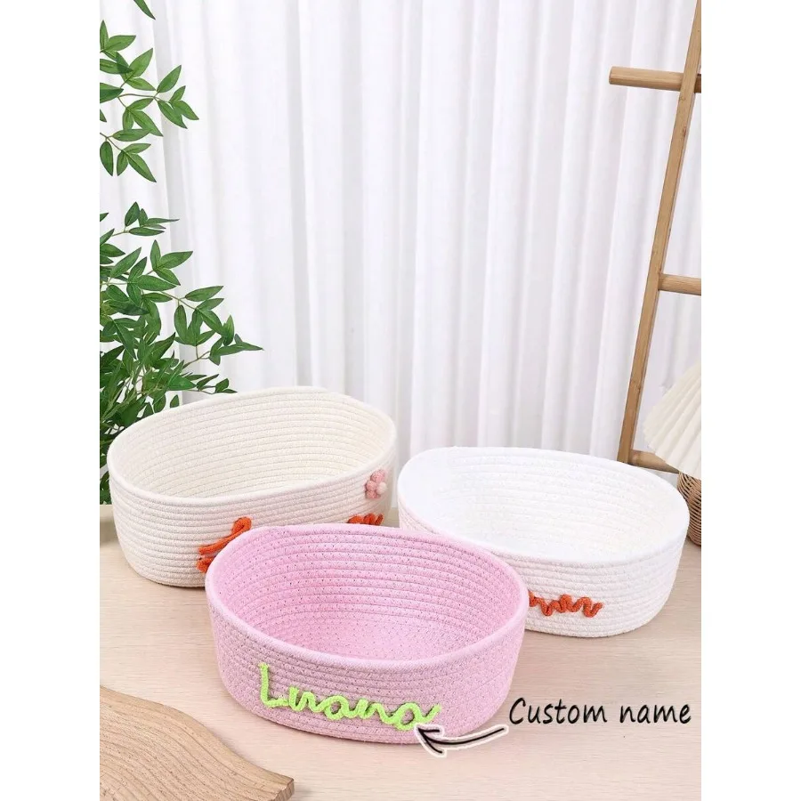 1pc Personalized DIY Handmade Woven Storage Basket Foldable Printed Name/Logo Basket For Cosmetics Toys Pet Supplies Remote Con
1pc Personalized DIY Handmade Woven Storage Basket Foldable Printed Name/Logo Basket For Cosmetics Toys Pet Supplies Remote Con