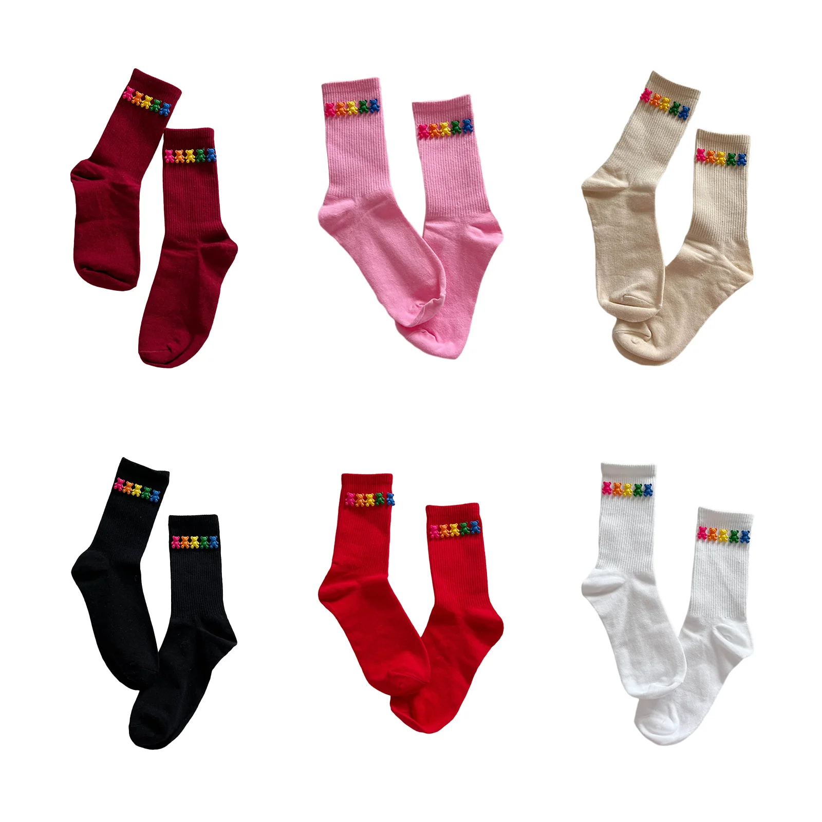 Female students pile socks cotton socks rainbow socks 6 color combination (burgundy/pink/khaki/black/red/white)
Female students pile socks cotton socks rainbow socks 6 color combination (burgundy/pink/khaki/black/red/white)