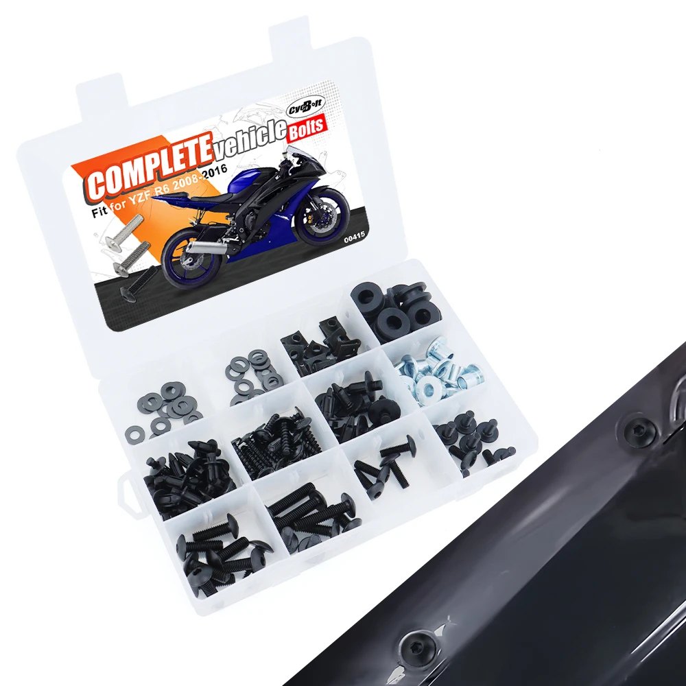 Motorcycle Complete Full Fairing Bolts Kit Fit For Yamaha YZF R6 2008 2009 2010-2016 Fairing CIips Nuts Screws Grommets Steel
Motorcycle Complete Full Fairing Bolts Kit Fit For Yamaha YZF R6 2008 2009 2010-2016 Fairing CIips Nuts Screws Grommets Steel