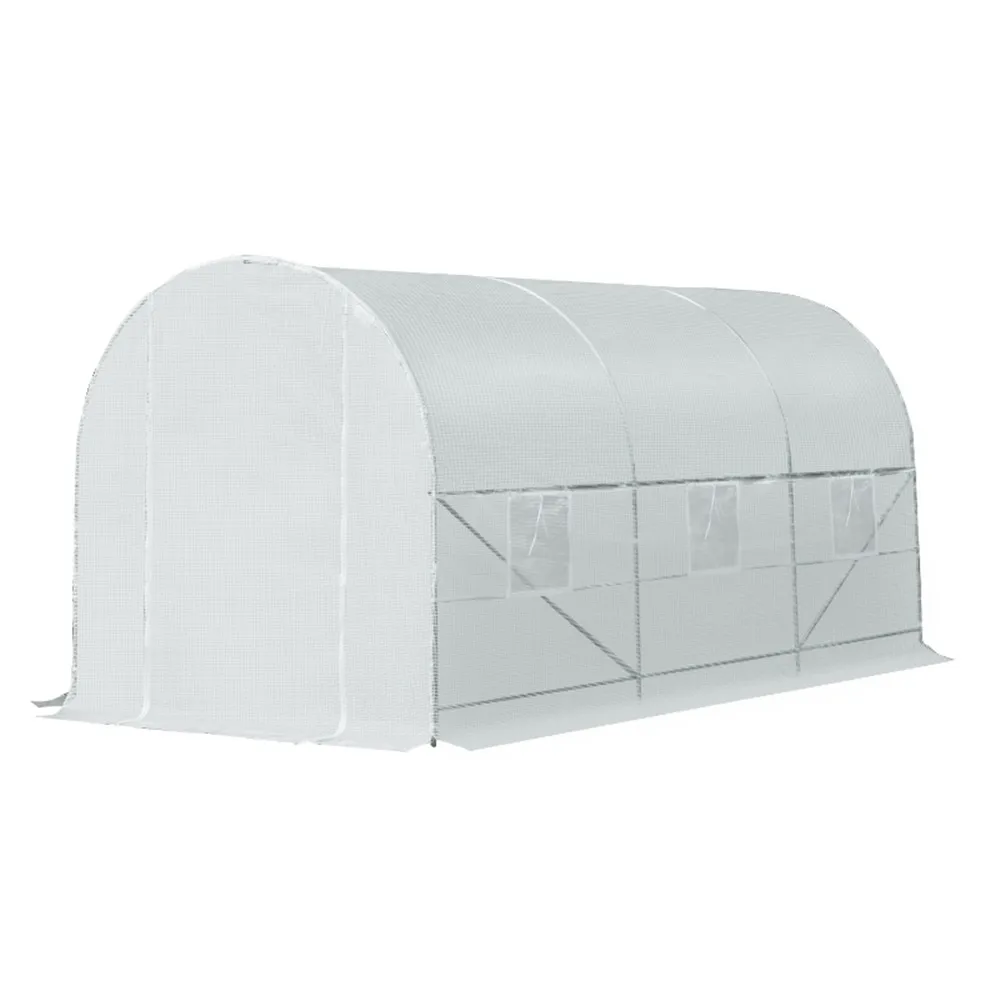 US Stock Walk-In Tunnel Greenhouse, Large Garden Hot House Kit with 6 Roll-up Windows & Roll Up Door 15' x 7' x 7'
US Stock Walk-In Tunnel Greenhouse, Large Garden Hot House Kit with 6 Roll-up Windows & Roll Up Door 15' x 7' x 7'