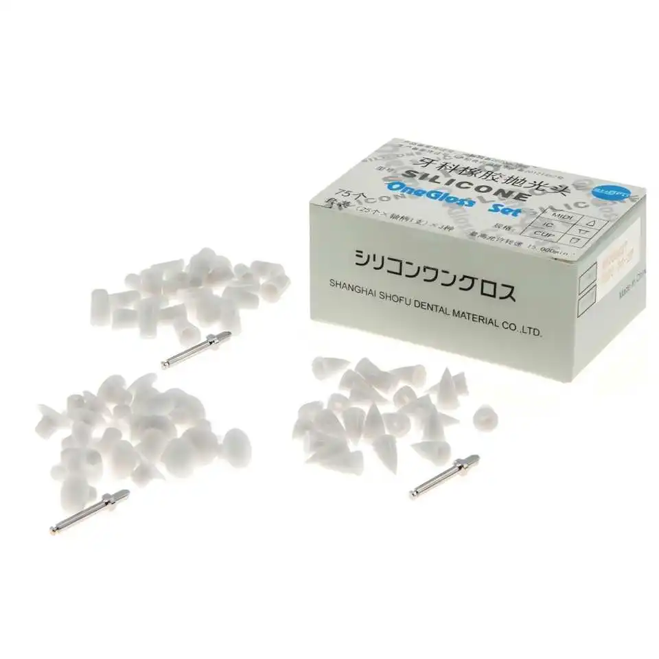 SHOFU OneGloss Dental Silicone Polishing Kit 75Pcs Finishing Points Cup Midi IC Shapes with 3 CA Mandrels Resin Polishing Tools
SHOFU OneGloss Dental Silicone Polishing Kit 75Pcs Finishing Points Cup Midi IC Shapes with 3 CA Mandrels Resin Polishing Tools