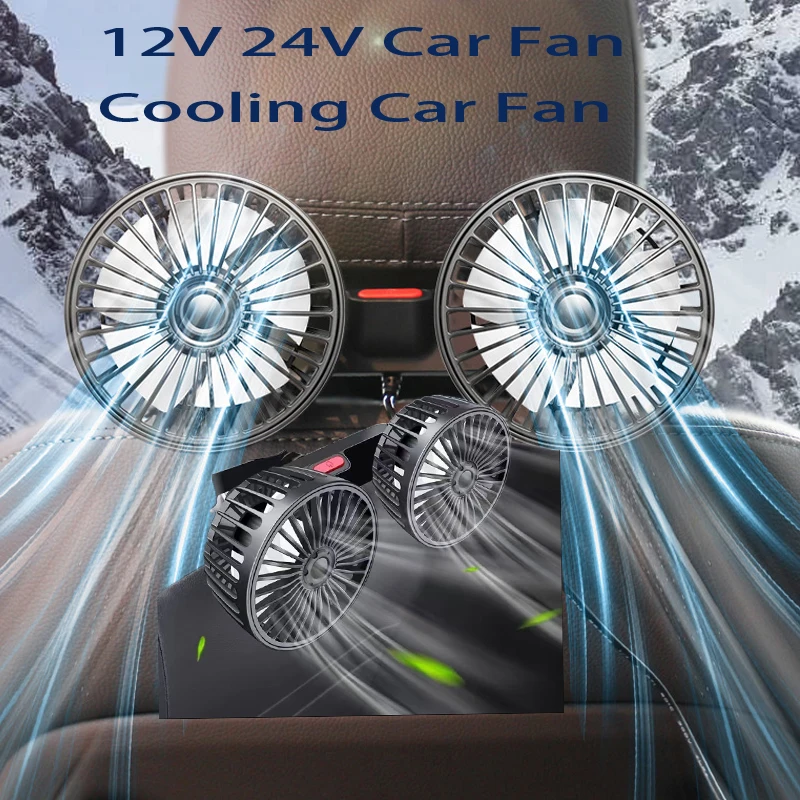Car Fan Cooling Car Electric Fan 360° Adjustable 2 Heads USB/12V/24V Fan 3 Speed Silent Cooler for Dashboard RV Truck SUV
Car Fan Cooling Car Electric Fan 360° Adjustable 2 Heads USB/12V/24V Fan 3 Speed Silent Cooler for Dashboard RV Truck SUV