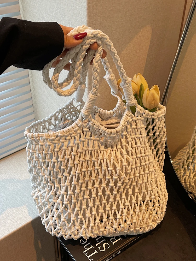 Hanrted Summer Beach Vaion Большая сумка Capaci Универсальная тканая сумка через плечо с вырезом в стиле городского коврика Sle 
Hanrted Summer Beach Vaion Большая сумка Capaci Универсальная тканая сумка через плечо с вырезом в стиле городского коврика Sle