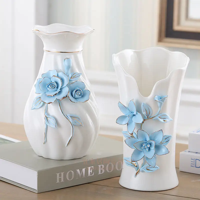 A pair of Nordic style small vases, simple white ceramic ornaments, living room, European style flower decorations, 2 pieces
A pair of Nordic style small vases, simple white ceramic ornaments, living room, European style flower decorations, 2 pieces