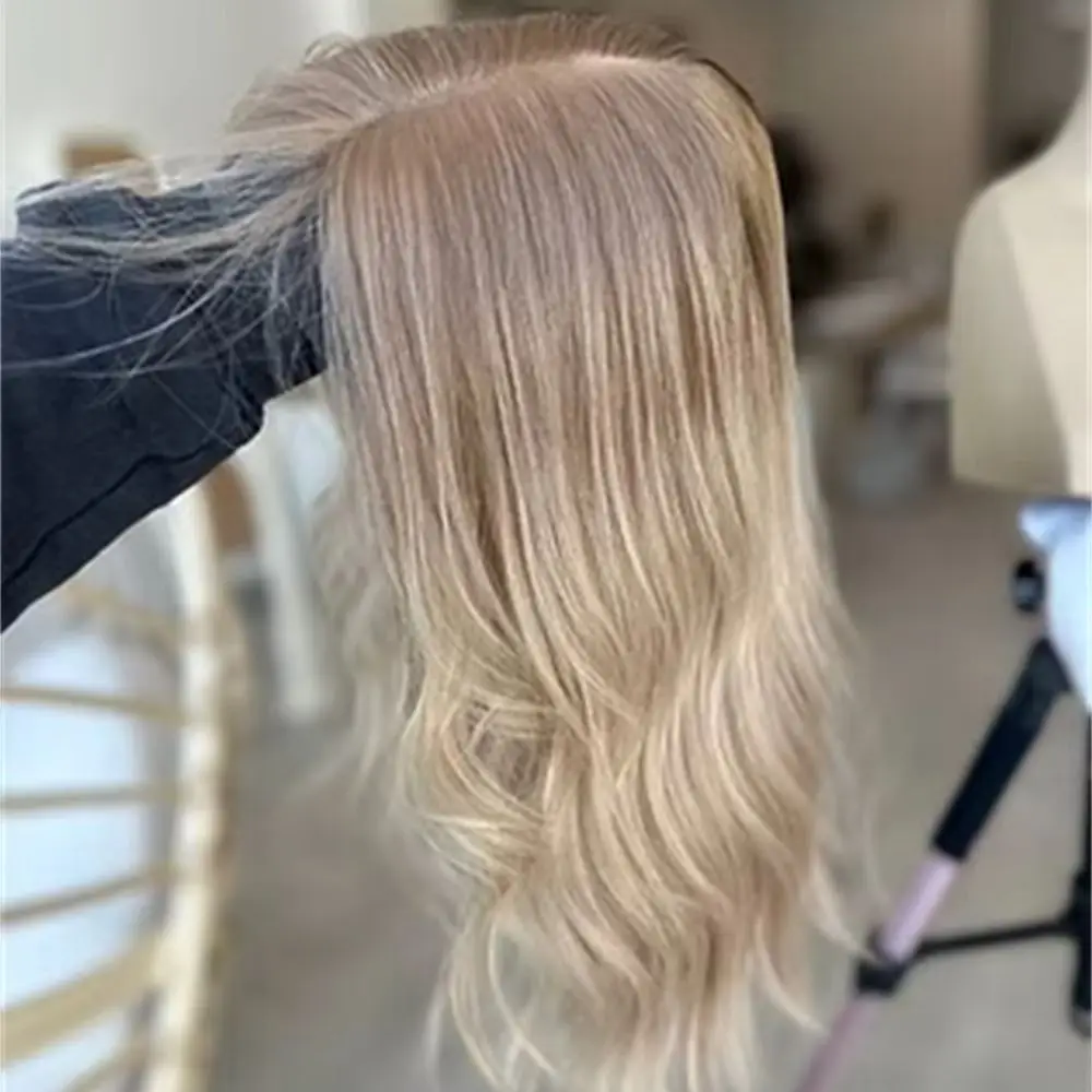 Woman Wigs Ombre Creamy Blonde Wig Synthetic Soft HD Lace Frontal Wig Soft Natural Wave Wig Preplucked Hairline with Baby Hair
Woman Wigs Ombre Creamy Blonde Wig Synthetic Soft HD Lace Frontal Wig Soft Natural Wave Wig Preplucked Hairline with Baby Hair