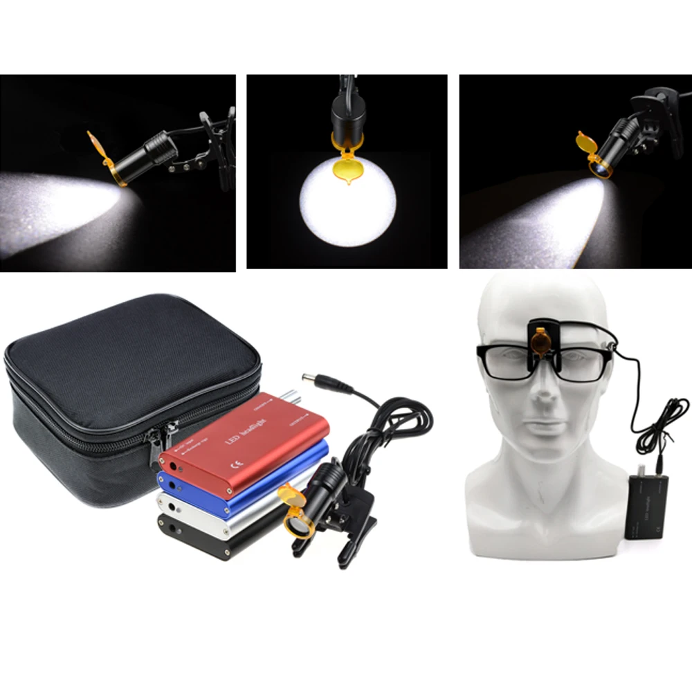 APHRODITE 5W Dental Plastic High Power LED Headlight with Orange Optical Filter Light Shield DY-007 Clip on Binocular Loupe
APHRODITE 5W Dental Plastic High Power LED Headlight with Orange Optical Filter Light Shield DY-007 Clip on Binocular Loupe