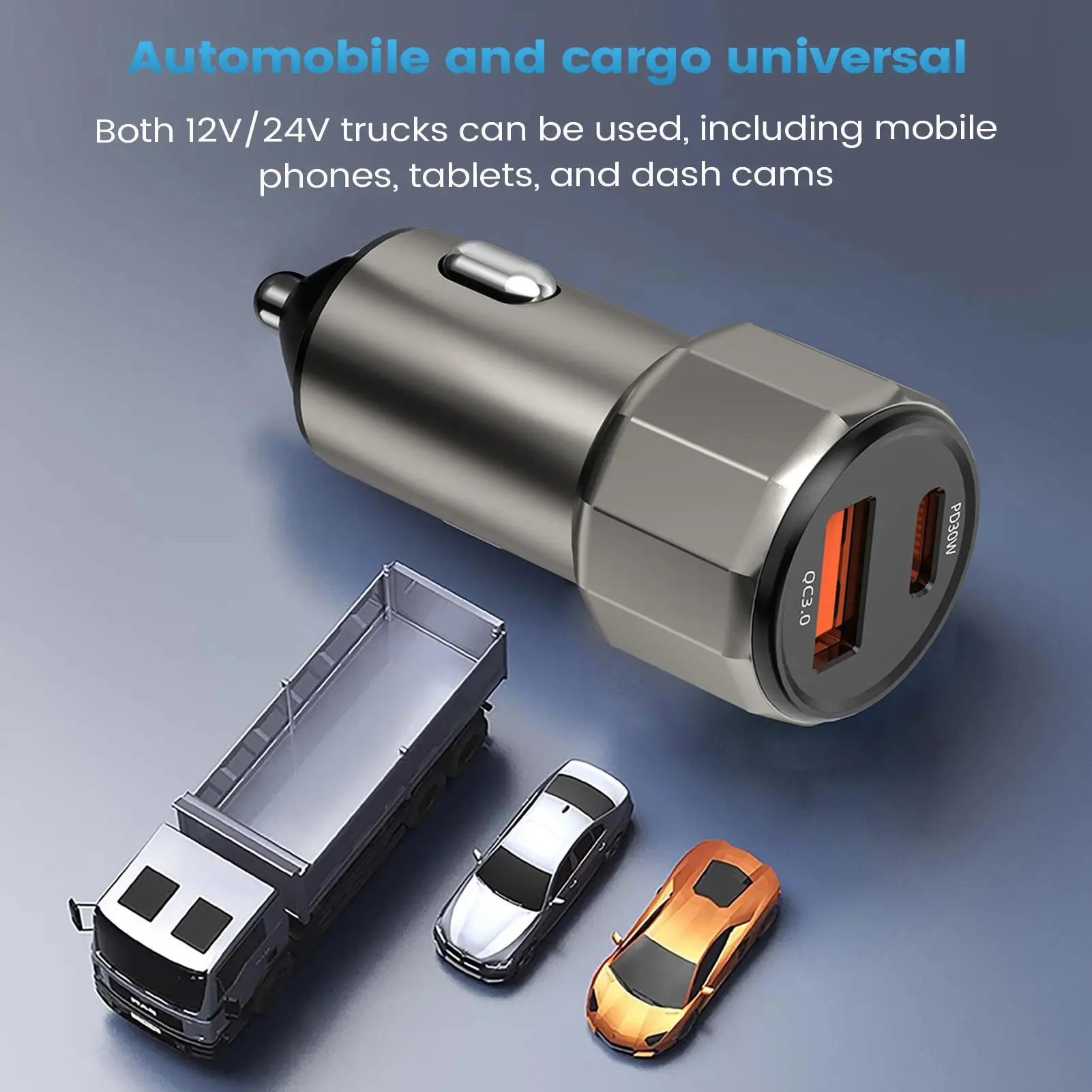 Автомобильное зарядное устройство для телефона, двухпортовое USB Type-C PD 30 Вт QC3.0, автомобильное зарядное устройство, автомобильные аксессуары для интерьера, универсальное зарядное устройство из цинкового сплава
Автомобильное зарядное устройство для телефона, двухпортовое USB Type-C PD 30 Вт QC3.0, автомобильное зарядное устройство, автомобильные аксессуары для интерьера, универсальное зарядное устройство из цинкового сплава