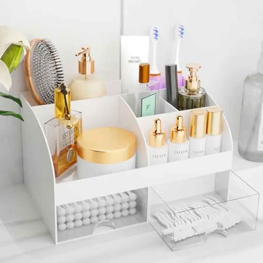Makeup Organizer with Drawers, Cosmetic Storage for Dresser Vanity and Bathroom Countertop, Beauty Holder for Lipstick Brush, S
Makeup Organizer with Drawers, Cosmetic Storage for Dresser Vanity and Bathroom Countertop, Beauty Holder for Lipstick Brush, S