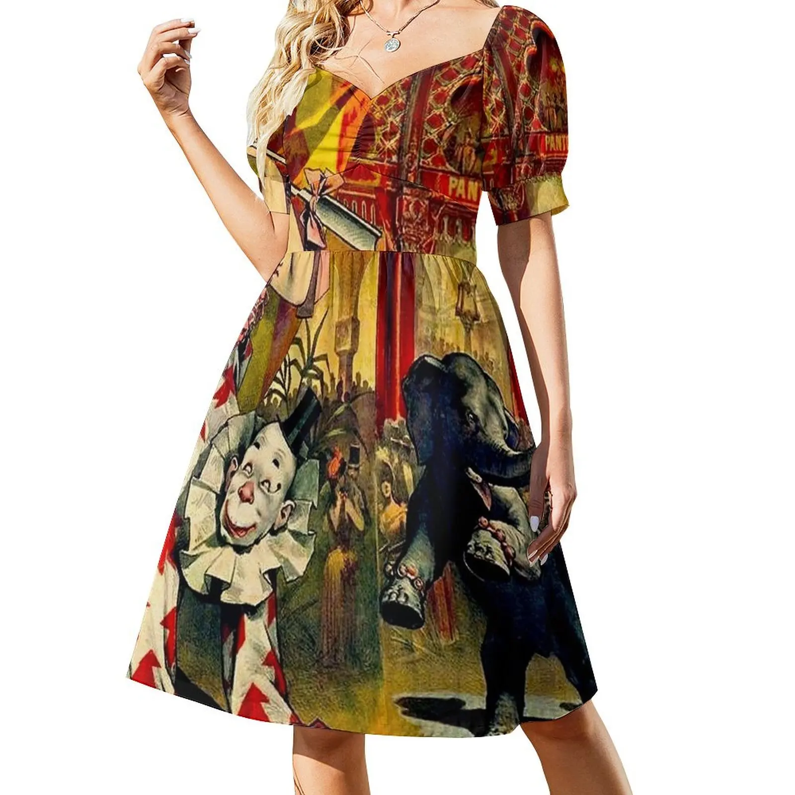 CIRCUS : Vintage 1890 Circus Advertising Print Short Sleeved Dress beach dress prom dresses summer dresses ladies 2025 Dress
CIRCUS : Vintage 1890 Circus Advertising Print Short Sleeved Dress beach dress prom dresses summer dresses ladies 2025 Dress