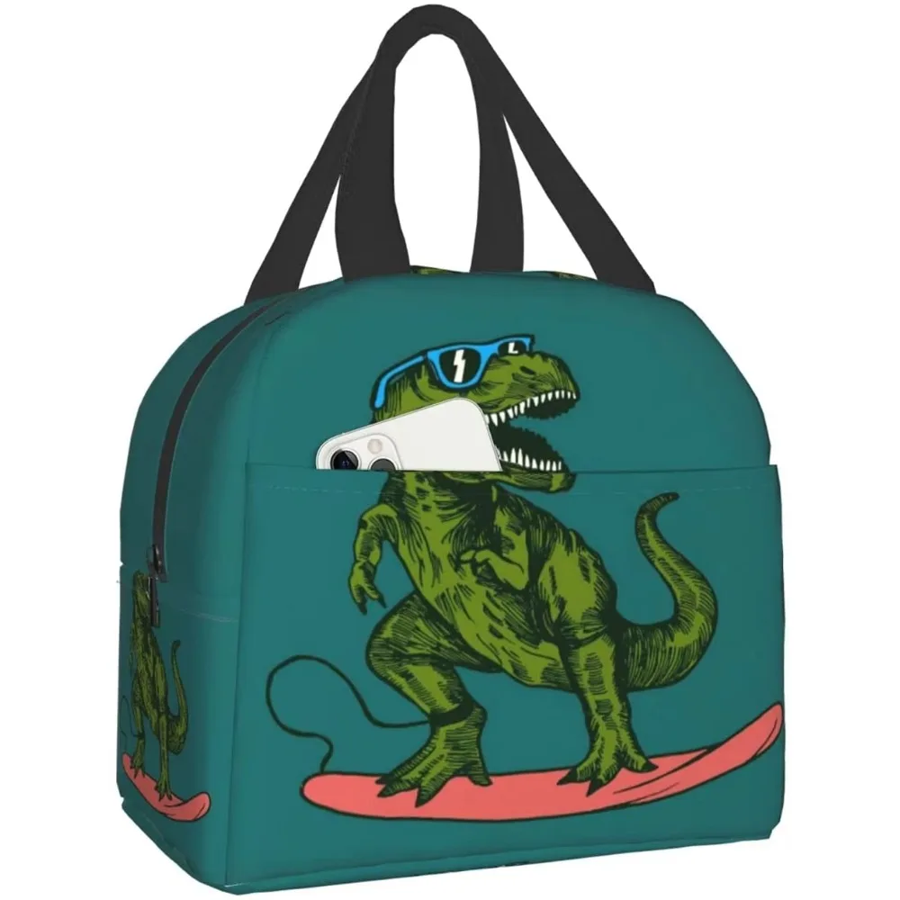 Hipster Surfing Dinosaur Lunch Bag for Men Boys Reusable Lunch Box Waterproof Thermal Tote Bag Lunch Container Cute Cooler Bag
Hipster Surfing Dinosaur Lunch Bag for Men Boys Reusable Lunch Box Waterproof Thermal Tote Bag Lunch Container Cute Cooler Bag