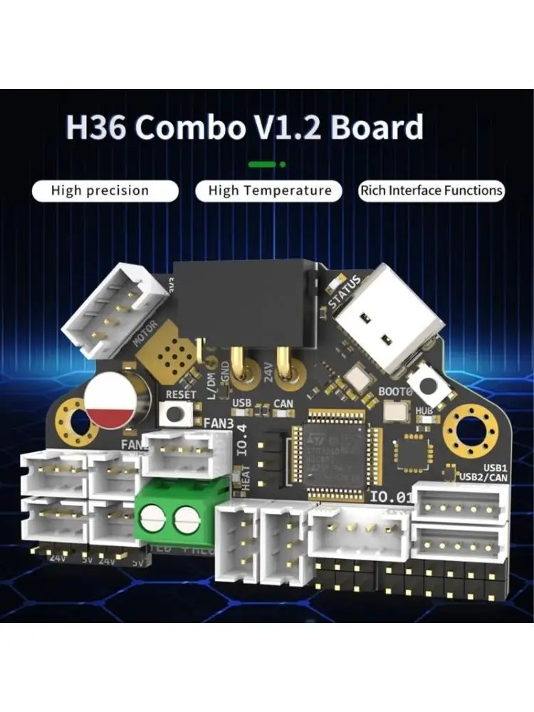 R53C H36 Combos 3D Printer Tool Board for 3D Printers with Integrated USB and CANBUS
R53C H36 Combos 3D Printer Tool Board for 3D Printers with Integrated USB and CANBUS