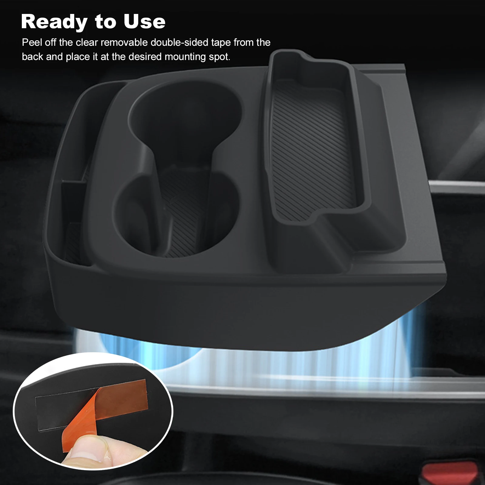 For Tesla Model Y Standard 2025 Center Console Silicone Cup Holder Kit Anti-Scratch Silicone Central Control Cup Holder Interior Car Auto Accessories (Black)
For Tesla Model Y Standard 2025 Center Console Silicone Cup Holder Kit Anti-Scratch Silicone Central Control Cup Holder Interior Car Auto Accessories (Black)