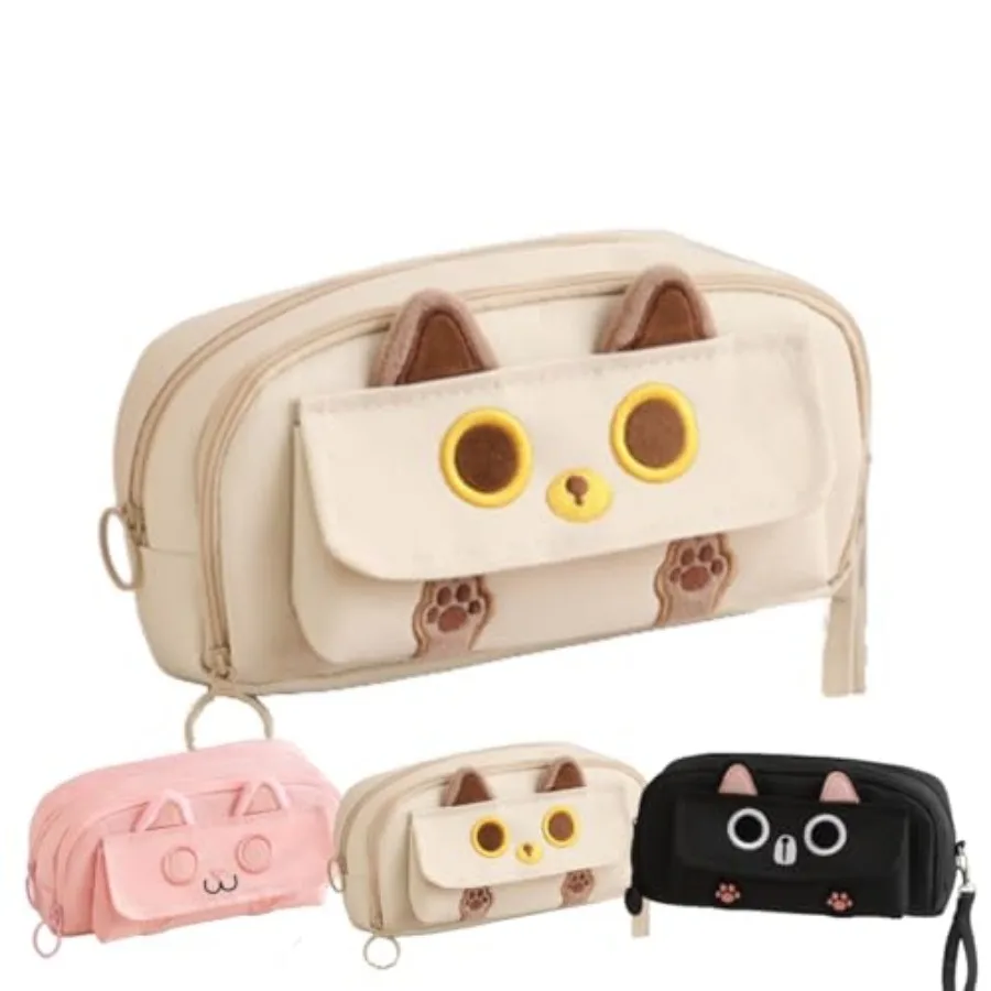 2025 Kitty Cat Pencil/Pen Pouch Extra Capacity Cosmetic Organizer Pen Brush Holder Mesh Pockets
2025 Kitty Cat Pencil/Pen Pouch Extra Capacity Cosmetic Organizer Pen Brush Holder Mesh Pockets