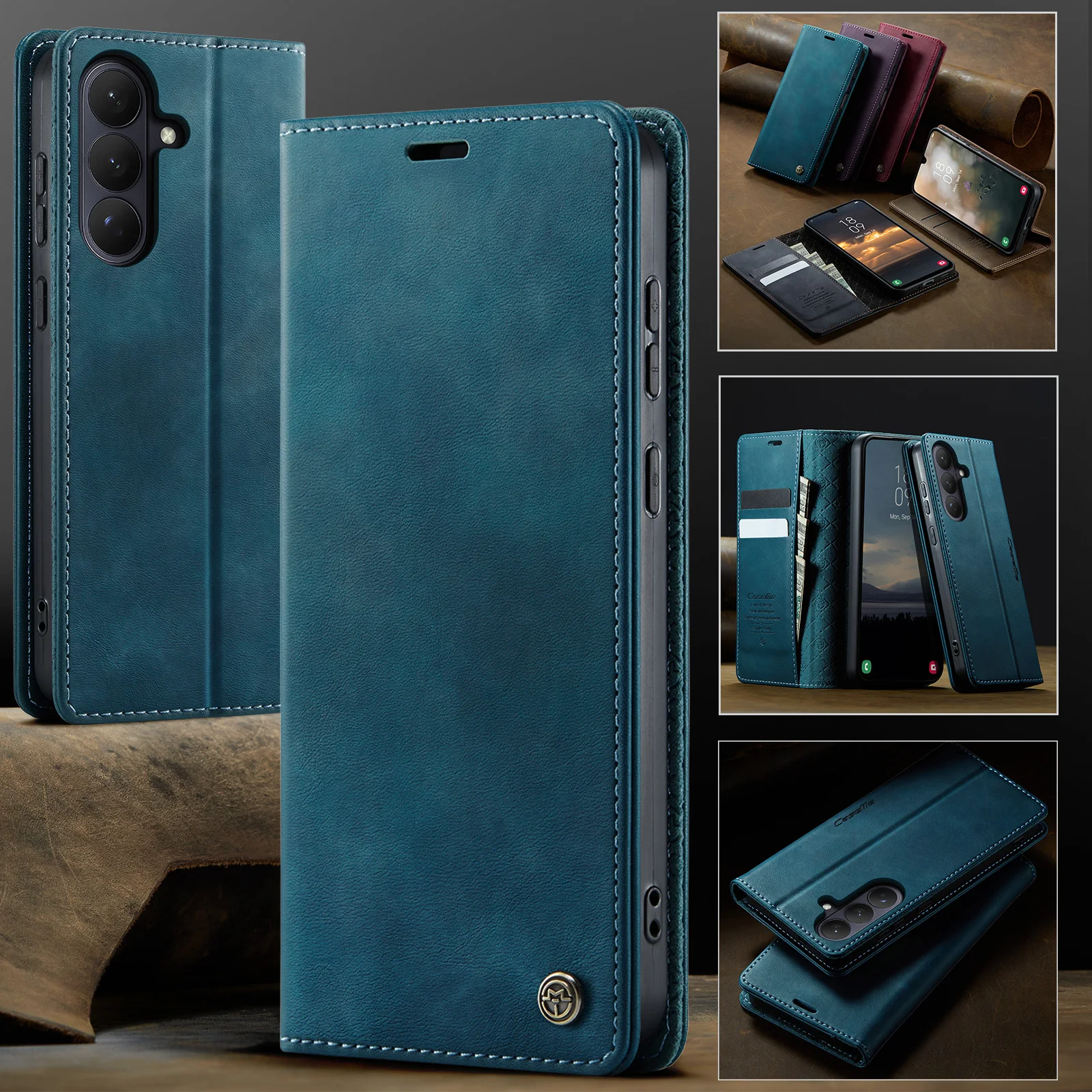 CaseMe-033 Luxury Flip Case For Samsung Galaxy S26 S26Plus S26Ultra, Magnetic Wallet PU Leather Case Stand Cover Card Pocket
CaseMe-033 Luxury Flip Case For Samsung Galaxy S26 S26Plus S26Ultra, Magnetic Wallet PU Leather Case Stand Cover Card Pocket