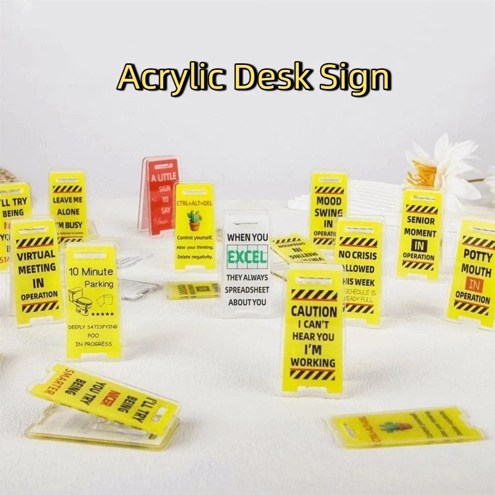 6PCS Versatile Mini Acrylic Desk Sign Humorous Design Unique Desk Warning Sign Funny Decorative Listing Note Clip Men and Women
6PCS Versatile Mini Acrylic Desk Sign Humorous Design Unique Desk Warning Sign Funny Decorative Listing Note Clip Men and Women