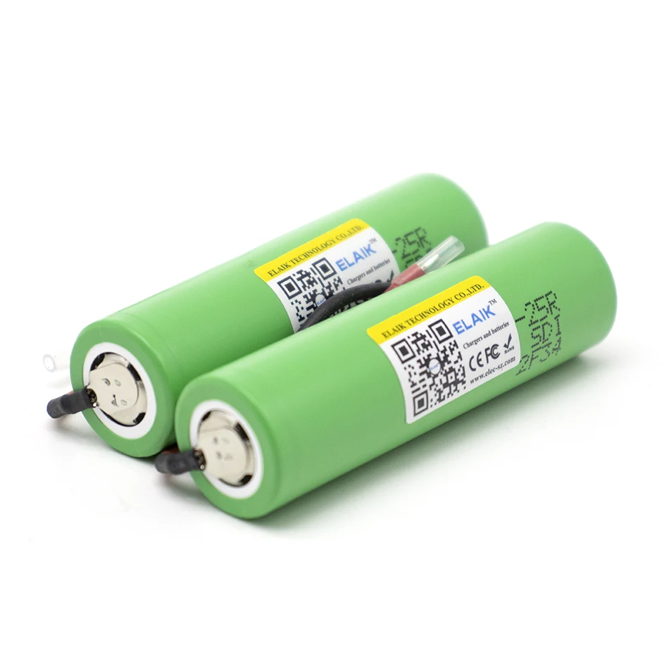 12 PCS new 18650 battery 2500mAh 25R 3.7V High current 20A high power lithium battery Screwdriver Power battery +DIY cable
12 PCS new 18650 battery 2500mAh 25R 3.7V High current 20A high power lithium battery Screwdriver Power battery +DIY cable