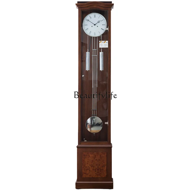 European simple retro solid wood clock German Helmler movement floor clock
European simple retro solid wood clock German Helmler movement floor clock
