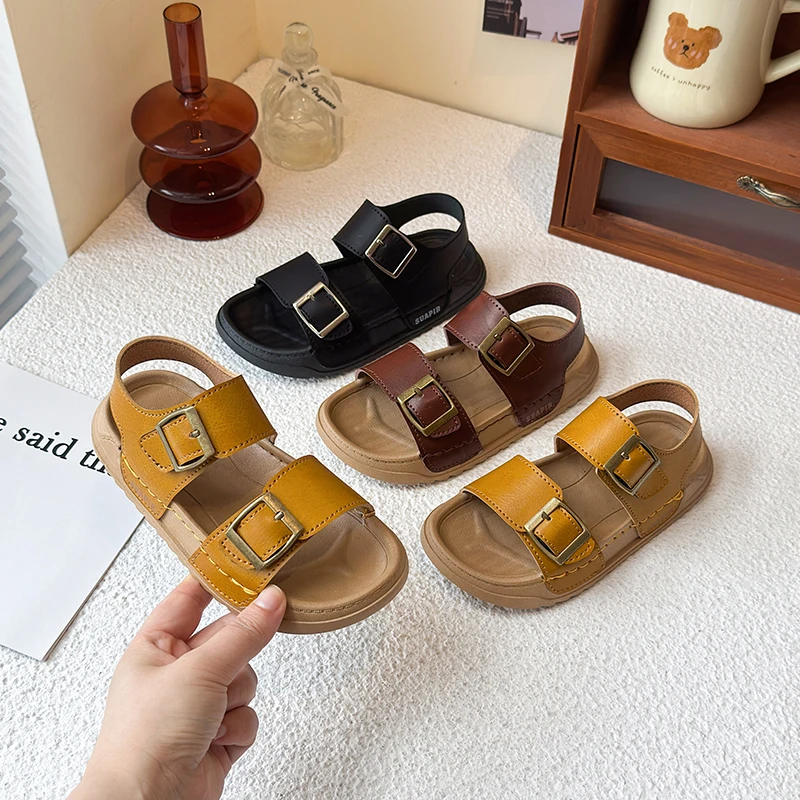 2025Summer New Children Sandals Fashion College Style Boys Girls Soft Bottom Sandals Simple Solid Color Kids Anti Kick Sandals
2025Summer New Children Sandals Fashion College Style Boys Girls Soft Bottom Sandals Simple Solid Color Kids Anti Kick Sandals