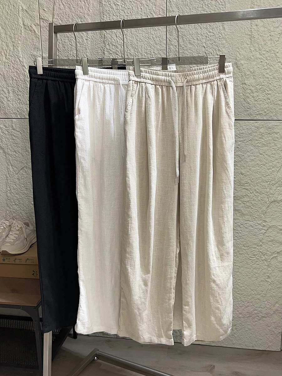 Cooling Linen Men's Casual Pants Loose Elastic Waist Straight Leg Breathable Comfortable Spring Summer Fashionable
Cooling Linen Men's Casual Pants Loose Elastic Waist Straight Leg Breathable Comfortable Spring Summer Fashionable
