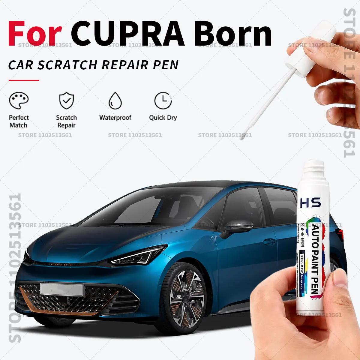 For CUPRA Born Touch Up Paint Pen Quick Repair Car Scratch Chip Paint Brush Black Glacial White Aurora Blue Grey Raleigh Red
For CUPRA Born Touch Up Paint Pen Quick Repair Car Scratch Chip Paint Brush Black Glacial White Aurora Blue Grey Raleigh Red