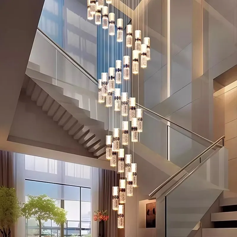 Modern Home Decoration Crystal Chandelier Stair Pendant Lamp Living Room Pendant Lights Interior Lighting
Modern Home Decoration Crystal Chandelier Stair Pendant Lamp Living Room Pendant Lights Interior Lighting
