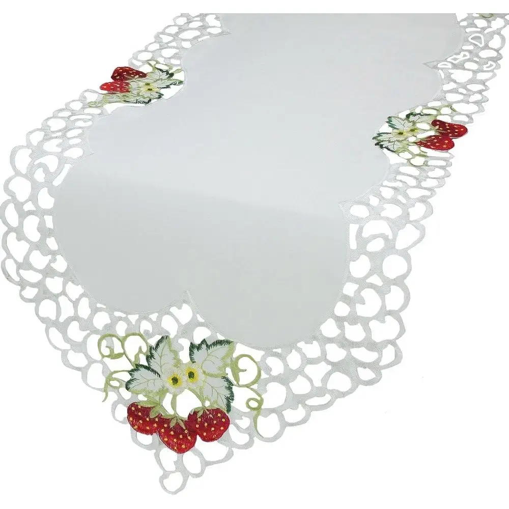 Embroidered Cutwork Table Runner, 15x54-Inch Collection
Embroidered Cutwork Table Runner, 15x54-Inch Collection