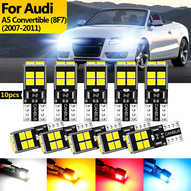 10PCS 12v For Audi A5 Convertible 8F7 2007 2008-2011 LED Clearance Light Parking Bulb Lamp W5W T10 194 Canbus car accessories
10PCS 12v For Audi A5 Convertible 8F7 2007 2008-2011 LED Clearance Light Parking Bulb Lamp W5W T10 194 Canbus car accessories
