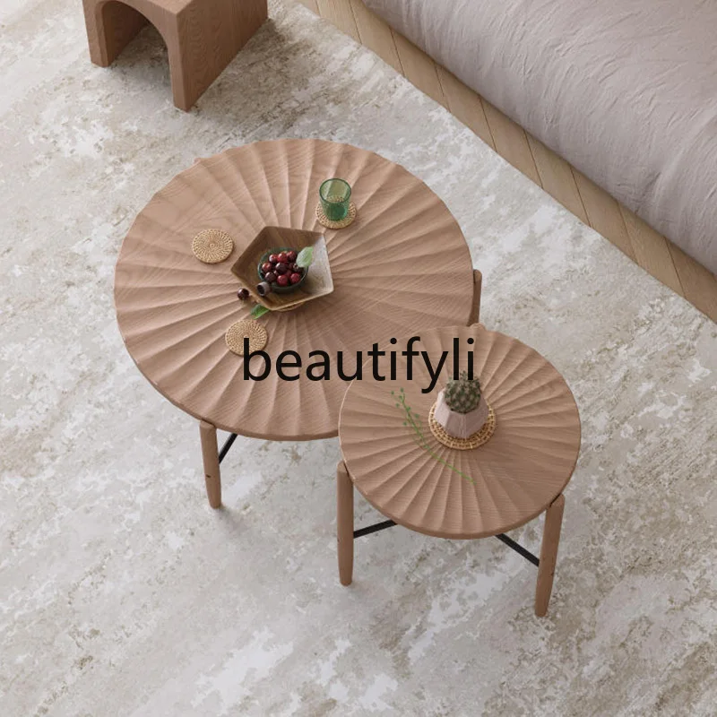 Coffee table Nordic retro ash wood waves big round lotus leaf art
Coffee table Nordic retro ash wood waves big round lotus leaf art