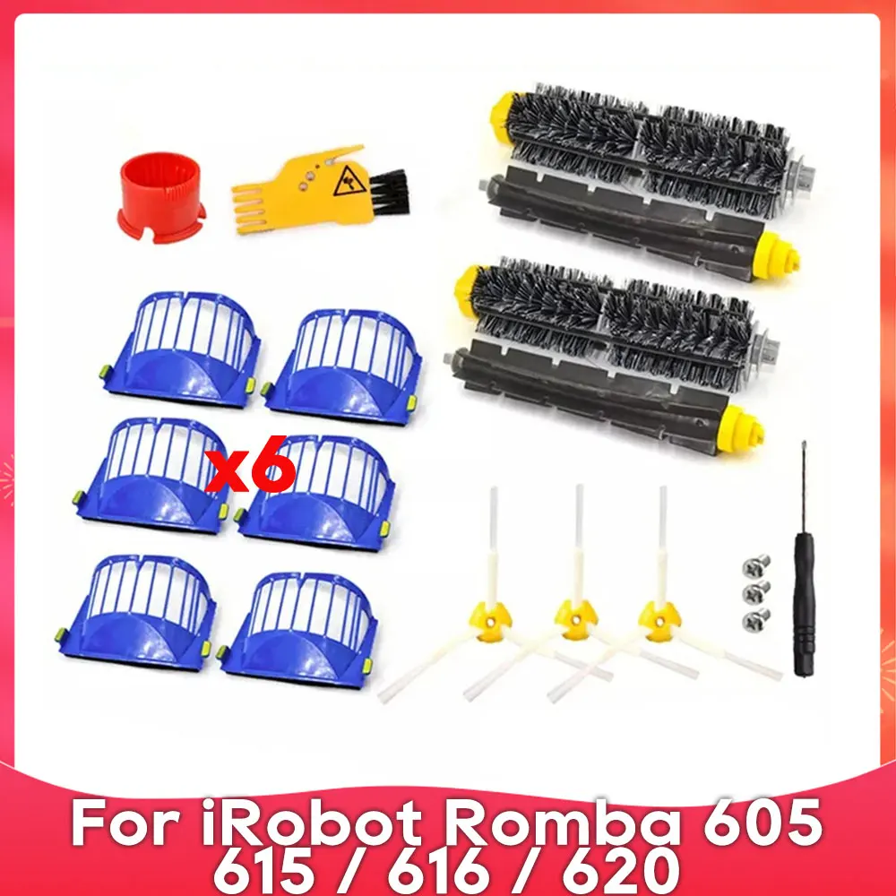 Фильтр Aero Vac, основная боковая щетка для iRobot Roomba 600 серии 605 615 616 620 621 631 651 650
Фильтр Aero Vac, основная боковая щетка для iRobot Roomba 600 серии 605 615 616 620 621 631 651 650