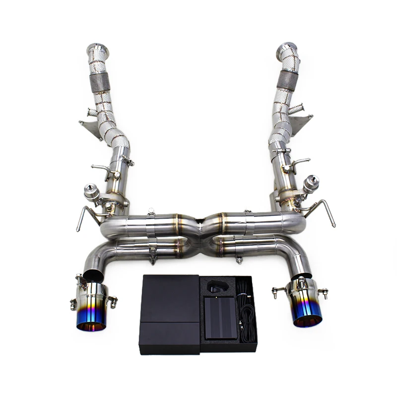 Custom Exhaust System For Ferrari F8 Spider/Tributo V8 3.9T 2019+ SUS304 Race X Pipe Straight Downpipe Valved Catback Muffler
Custom Exhaust System For Ferrari F8 Spider/Tributo V8 3.9T 2019+ SUS304 Race X Pipe Straight Downpipe Valved Catback Muffler