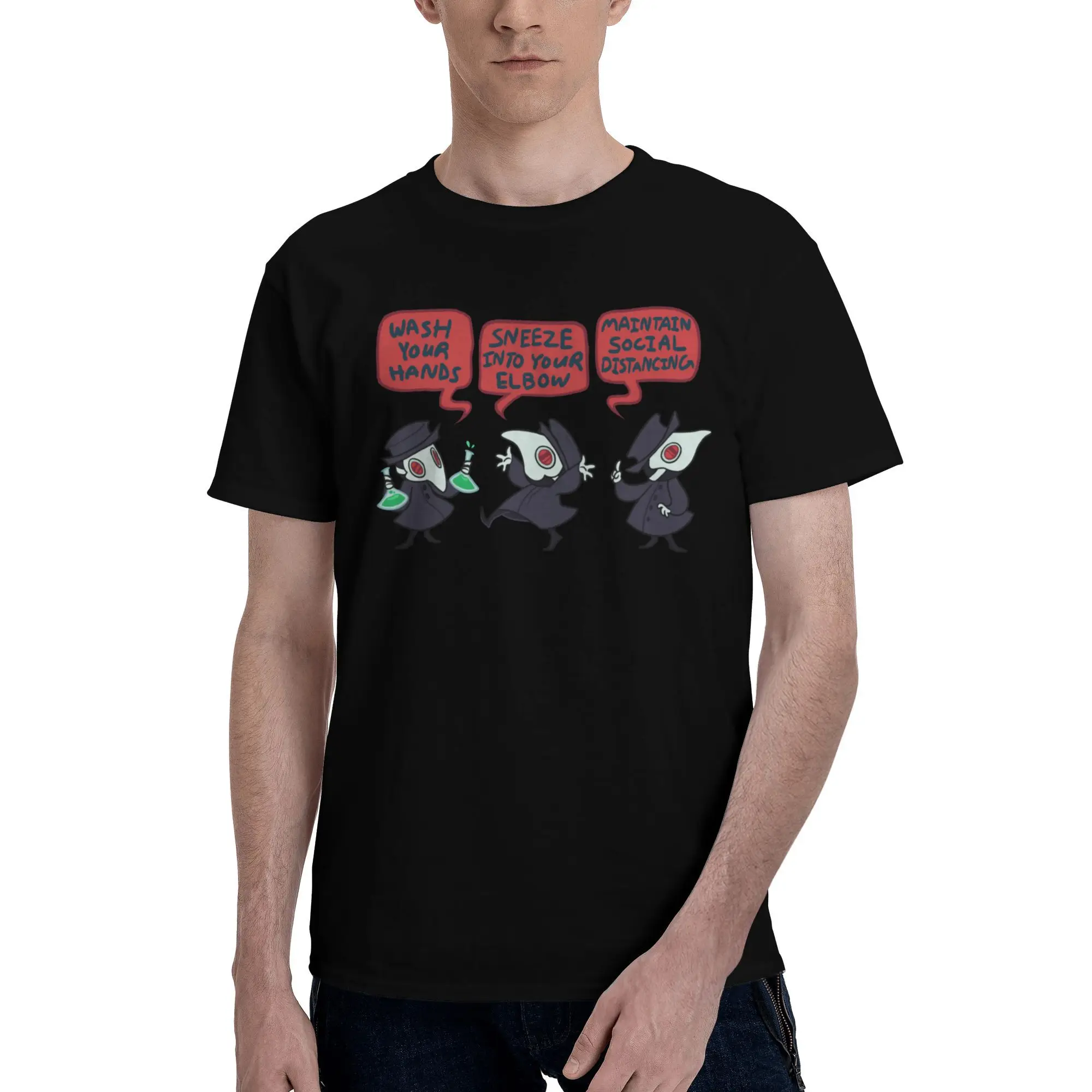 Mens Womens Plague Doctor Shirt Pure Cotton Fashion Tee Shirts Wash Hands Clothing Outfits
Mens Womens Plague Doctor Shirt Pure Cotton Fashion Tee Shirts Wash Hands Clothing Outfits