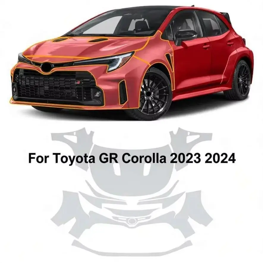 For Toyota GR Corolla 2023 2024 TPU Bumper Hood Pre-cut PPF Clear Paint Protective Film Custom Anti Scratch Self Healing Shield
For Toyota GR Corolla 2023 2024 TPU Bumper Hood Pre-cut PPF Clear Paint Protective Film Custom Anti Scratch Self Healing Shield