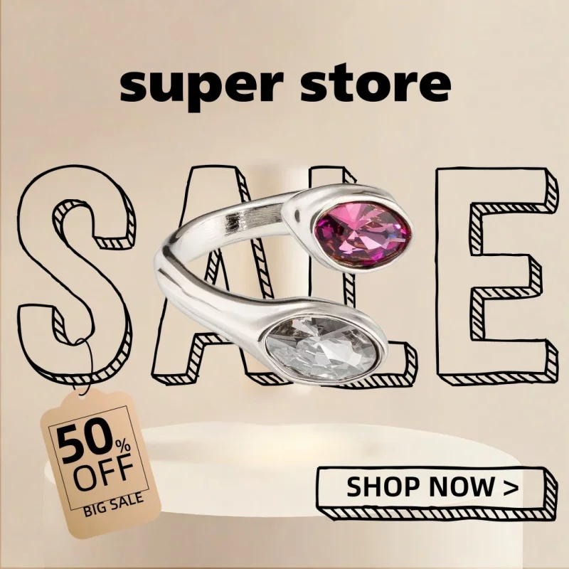 2025 UHO Europe and America Original New Product Silvery fashion Unique Serpentine Double Crystal Ring Women's Anniversary Gift
2025 UHO Europe and America Original New Product Silvery fashion Unique Serpentine Double Crystal Ring Women's Anniversary Gift