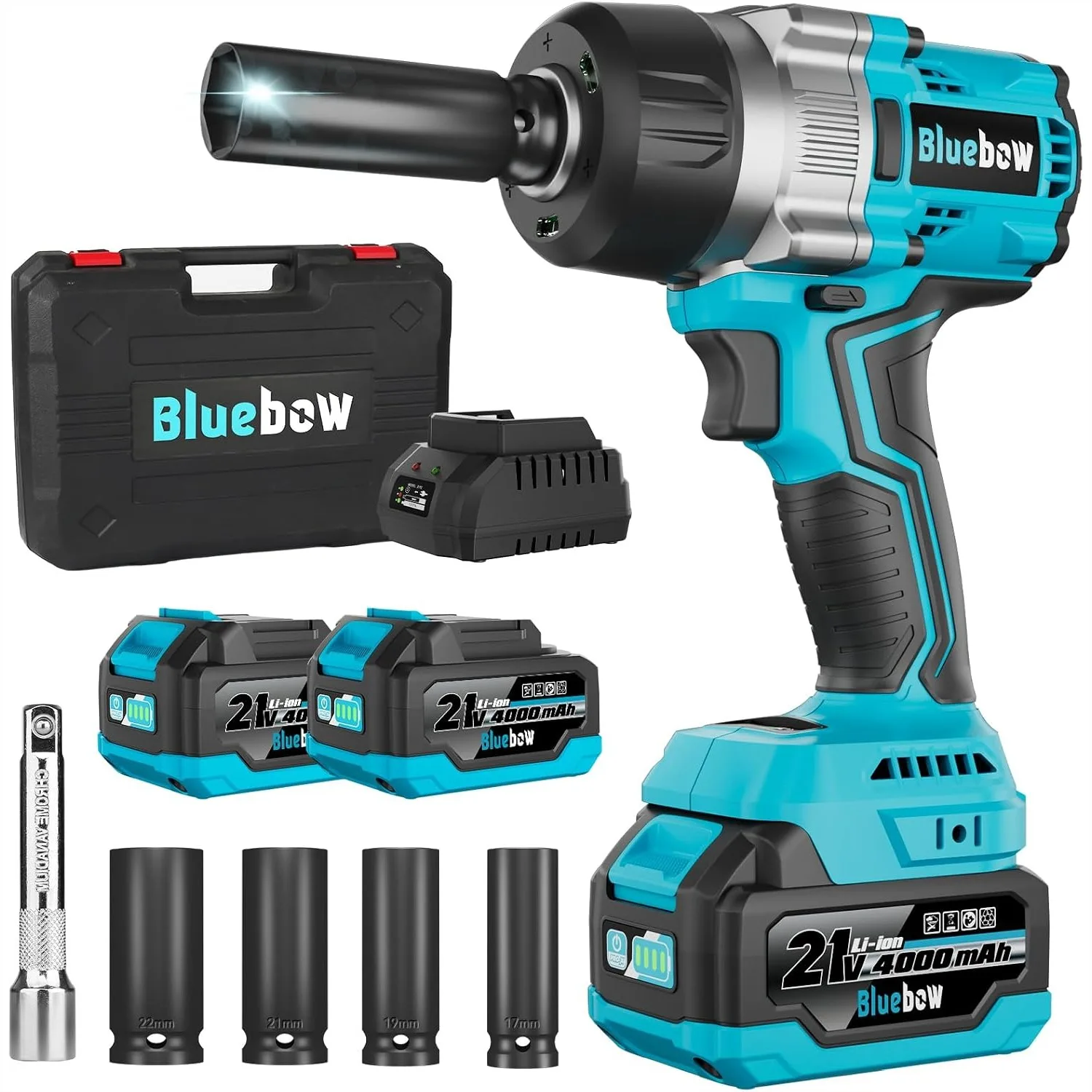 1/2" Cordless Impact Wrench 900 Ft-lbs High Torque Brushless Impact Driver with 2×4.0Ah Batteries for Car Tire Removal
1/2" Cordless Impact Wrench 900 Ft-lbs High Torque Brushless Impact Driver with 2×4.0Ah Batteries for Car Tire Removal