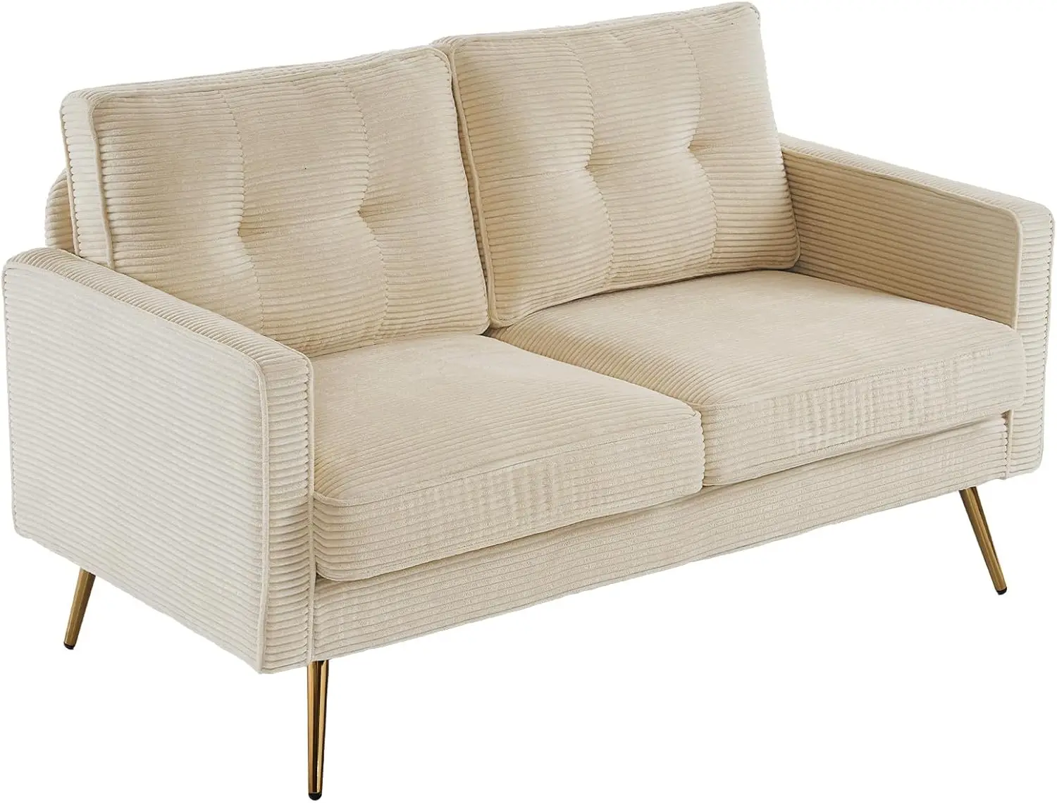 56" Modern Beige Loveseat,Small Corduroy Sofa Couch Deep Seat for Living Room,2-Seater Loveseat Sofa for Bedroom,Apartment
56" Modern Beige Loveseat,Small Corduroy Sofa Couch Deep Seat for Living Room,2-Seater Loveseat Sofa for Bedroom,Apartment