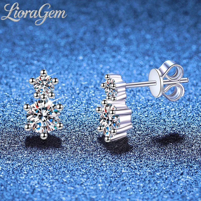 LioraGem Shiny Six-Claw Moissanite Stud Earrings, D-Color Moissanite Diamond Simple Stud Earrings for Women Platinum PT950 Stamp
LioraGem Shiny Six-Claw Moissanite Stud Earrings, D-Color Moissanite Diamond Simple Stud Earrings for Women Platinum PT950 Stamp