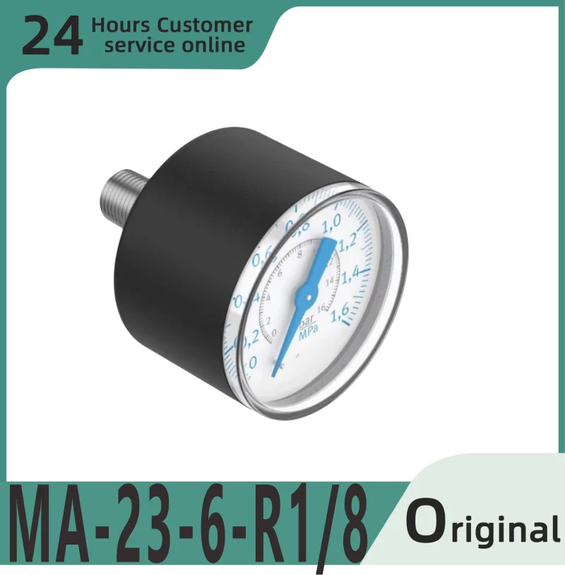 Совершенно новый оригинальный манометр MA-23-6-R1/8 183896 МА-23-10-Р1/8 183897 
Совершенно новый оригинальный манометр MA-23-6-R1/8 183896 МА-23-10-Р1/8 183897