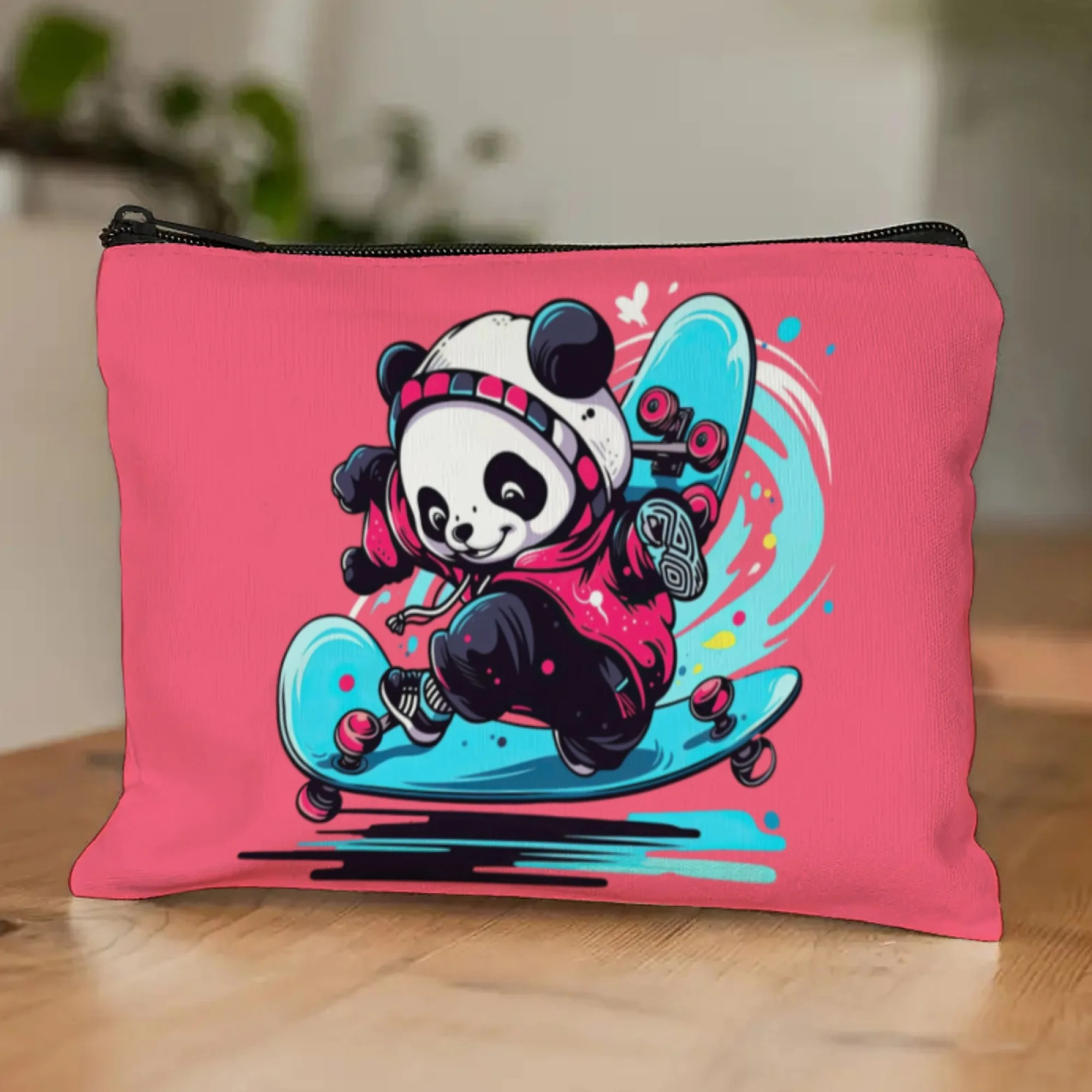 Практичная модная косметичка Cool Skate Panda в розовом нарядке, прочный материал для подарка, модный пенал для подростков, кошелек
Практичная модная косметичка Cool Skate Panda в розовом нарядке, прочный материал для подарка, модный пенал для подростков, кошелек