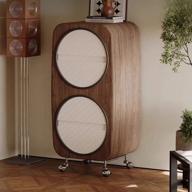 Movable solid wood chest ultra-narrow saddle leather bedroom living room storage cabinet
Movable solid wood chest ultra-narrow saddle leather bedroom living room storage cabinet