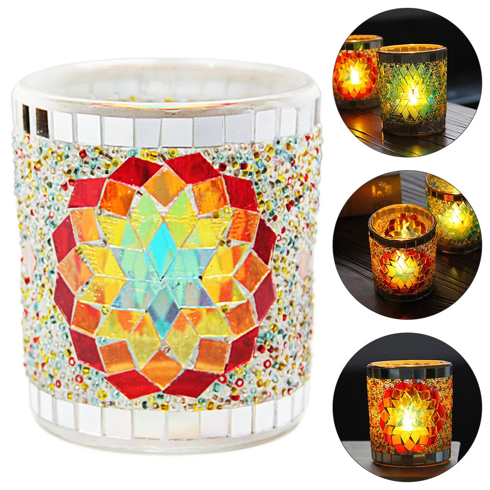 1Pcs Flower Mosaic Glass Holder Colorful Electroplated Mirror Candlestick for Aromatherapy Succulent Pot Home Decor Bar
1Pcs Flower Mosaic Glass Holder Colorful Electroplated Mirror Candlestick for Aromatherapy Succulent Pot Home Decor Bar