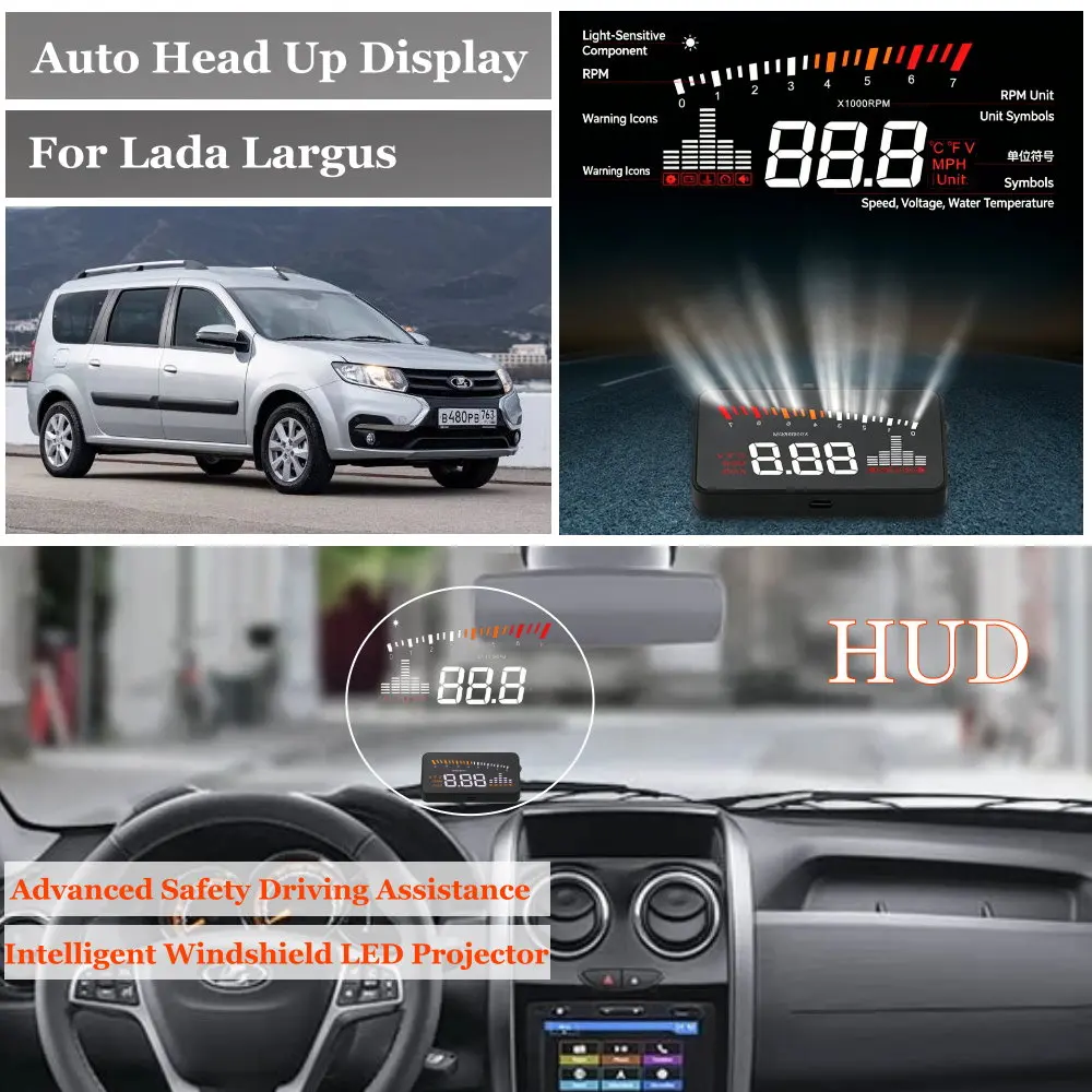 AUTO HUD Car Head Up Display For Lada Largus VAZ 2012-2026 Vehicle Speedometer Odometer RPM Windshield Projector Accessories
AUTO HUD Car Head Up Display For Lada Largus VAZ 2012-2026 Vehicle Speedometer Odometer RPM Windshield Projector Accessories