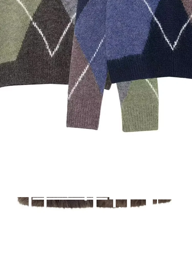 HH Woman Spring New Fashion Warm Long Sleeves V Neck Diamond-Shaped Pattern Pullover Sweater Female Temperament Slim Knitted Top
HH Woman Spring New Fashion Warm Long Sleeves V Neck Diamond-Shaped Pattern Pullover Sweater Female Temperament Slim Knitted Top